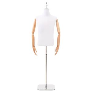 vidaXL Maniqu&iacute; Ajustable de 160-232 cm con Base Masculino PP Blanco