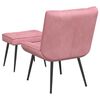 vidaXL Sill&oacute;n de relax con reposapi&eacute;s terciopelo rosa
