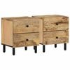 vidaXL Mesitas de noche 2 uds madera maciza de mango 40x33x46 cm