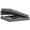 vidaXL Cama de almacenamiento LED con colch&oacute;n Gris oscuro 200 x 200 cm