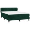 vidaXL Cama box spring con colch&oacute;n terciopelo verde oscuro 140x190 cm