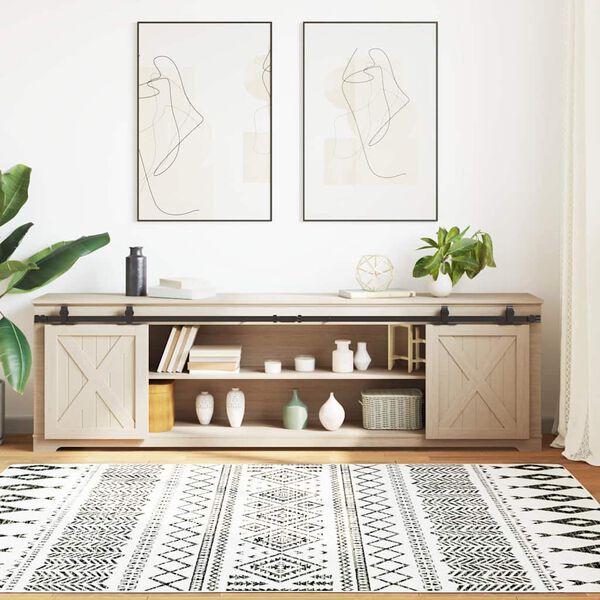 vidaXL Kit de puerta corredera de armario acero carbono 213 cm