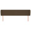 vidaXL Cabecero de tela marr&oacute;n oscuro 183x23x78/88 cm