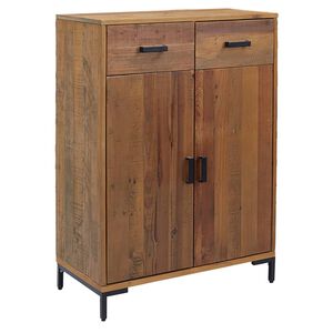 vidaXL Zapatero de madera maciza de pino 75x40x110 cm