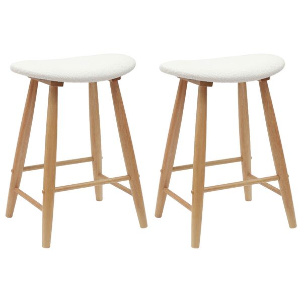 vidaXL Sillas de comedor 2 pcs Natural 46 x 37 x 63 cm