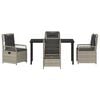 vidaXL Conjunto de Comedor de Jard&iacute;n 5 pcs Gris Claro rat&aacute;n sint&eacute;tico