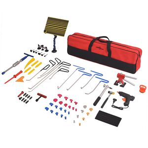 vidaXL Set reparaci&oacute;n de abolladuras sin pintura acero inox 80 piezas