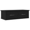 vidaXL Mueble de pared con caj&oacute;n Roble Negro 60 x 26 x 18,5 cm