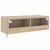 vidaXL Mueble de TV de pared con luces LED roble Sonoma 100x35x31 cm