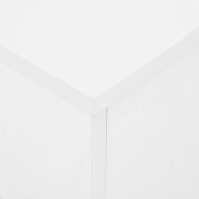 vidaXL Mesa de comedor extensible blanco brillante 175x90x75 cm