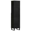vidaXL Mueble de ba&ntilde;o de madera maciza de mango negro 38x33x160 cm