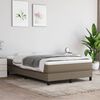 vidaXL Cama box spring con colchón tela gris taupe 120x200 cm