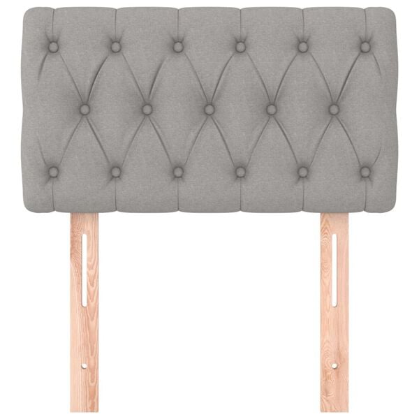 vidaXL Cabecero de tela gris claro 80x7x78/88 cm