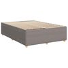 vidaXL Cama box spring con colch&oacute;n tela gris taupe 140x190 cm