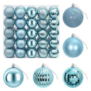 vidaXL Juego de bolas navide&ntilde;as 50 uds. Tuquesa Di&aacute;m. 8 cm