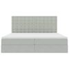 vidaXL Cama con almacenamiento y LED con LED Gris Claro 200 x 200 cm