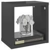 vidaXL Estantes cubo de pared 4 unidades gris brillo 22x15x22 cm