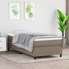 vidaXL Cama box spring con colch&oacute;n tela gris taupe 80x200 cm