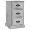 vidaXL Mesita de noche madera contrachapada gris hormig&oacute;n 39x39x67 cm