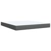 vidaXL Cama box spring con colch&oacute;n tela gris oscuro 180x200 cm