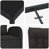 vidaXL Conjunto de Comedor de Jard&iacute;n 7 pcs Negro rat&aacute;n sint&eacute;tico
