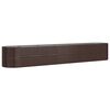 vidaXL Jardinera arriate acero galvanizado marr&oacute;n 440x80x68 cm