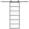 vidaXL Puerta corredera con juego herrajes negro 76x205 cm ESG vidrio