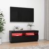 vidaXL Mueble de TV con luces LED negro 100x35x40 cm