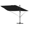 vidaXL Parasol Roma de Brazo Lateral Negro y Negro 352 x 251 x 260 cm