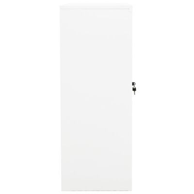 vidaXL Armario de oficina de acero blanco 90x40x105 cm
