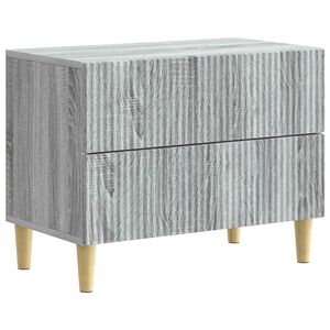 vidaXL Armario de Noche con caj&oacute;n Gris Sonoma 62 x 34,5 x 48 cm