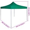 vidaXL Cenador plegable verde 3x3 m