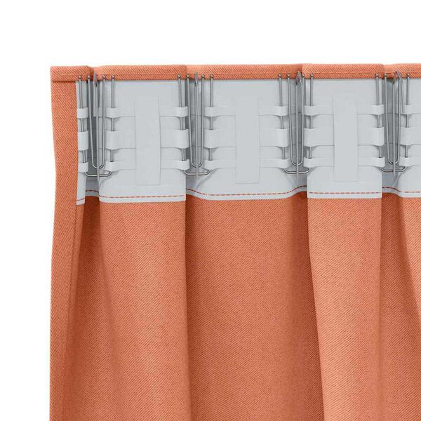 vidaXL Cortinas Opacas con Anillas 2 pcs Terracota 140 x 140 cm
