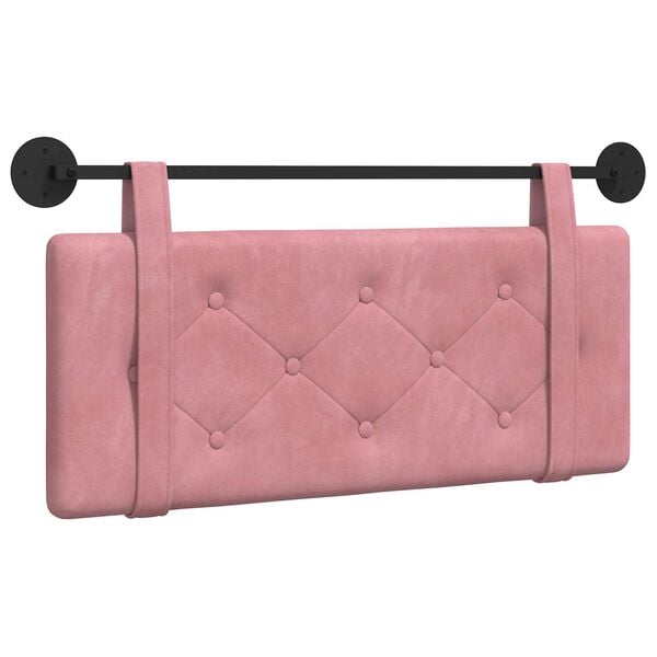 vidaXL Cabecera Colgante Rosa 110 x 55 x 5 cm Terciopelo