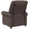 vidaXL Sill&oacute;n reclinable de cuero sint&eacute;tico marr&oacute;n brillante