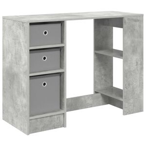 vidaXL Escritorio Gris Concreto 100 x 40 x 75 cm Madera de ingenier&iacute;a