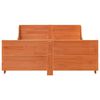 vidaXL Estructura de cama sin colch&oacute;n madera maciza marr&oacute;n 135x190 cm