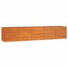 vidaXL Arriate oxidado de acero corten 400x80x77 cm