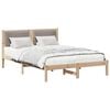 vidaXL Estructura de cama Taup&eacute; 140 x 200 cm Madera de pino macizo