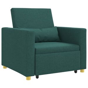 vidaXL Cama Sof&aacute; Desplegable Individual Verde oscuro 90 x 165 x 87 cm