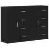 vidaXL Aparador 2 pcs Roble Negro 60 x 31 x 84 cm Madera de ingenier&iacute;a