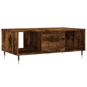 vidaXL Mesa de centro madera contrachapada roble ahumado 90x50x36,5 cm