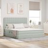 vidaXL Cama con almacenamiento y LED Gris Claro 160 x 200 cm