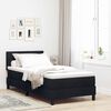 vidaXL Cama tipo Box Spring con colch&oacute;n Negro 90 x 190 cm tela
