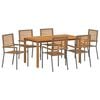 vidaXL Conjunto de Comedor de Jard&iacute;n 7 uds. Gris