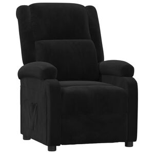 vidaXL Sill&oacute;n reclinable de terciopelo negro