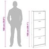 vidaXL Mueble zapatero madera contrachapada blanco 59x17x150 cm