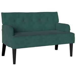 vidaXL Banco Chesterfield Verde oscuro 112 x 65,5 x 75 cm Terciopelo