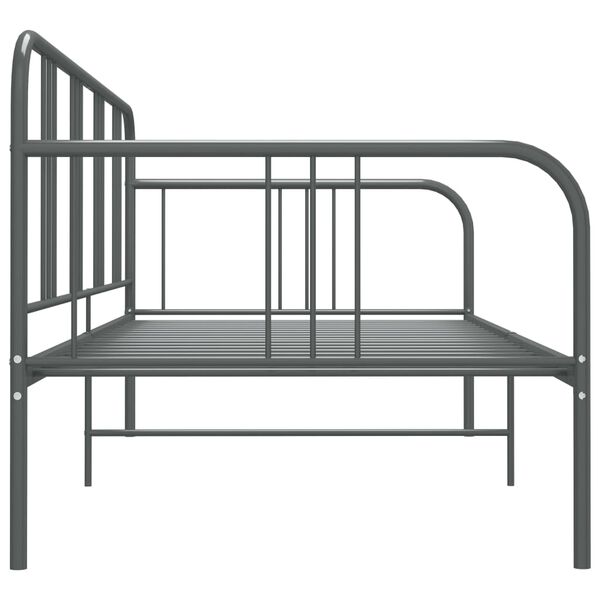 vidaXL Estructura de sofá cama sin colchón metal gris 90x200 cm