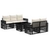 vidaXL Conjunto de sof&aacute;s de jard&iacute;n 6 uds. Negro y Blanco Crema